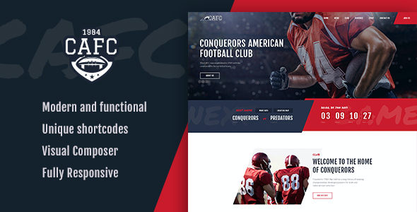 test Conquerors | American Football Club 