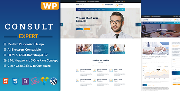 Test du thème WordPress Consulting Business Finance and Professional Services , découvrez notre avis