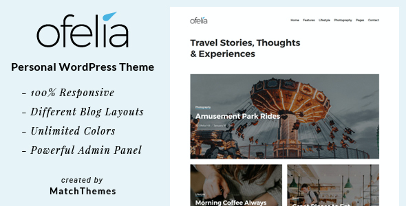Test du thème WordPress Ofelia , découvrez notre avis