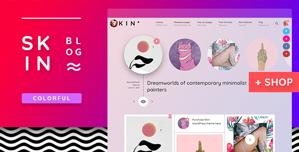 test SKIN - Gradient-Powered Creative Blog & Shop WordPress Theme 