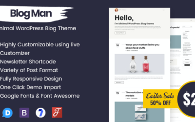 Test du thème WordPress Blogman , voici notre avis