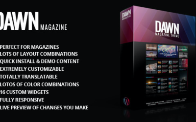 Test du thème WordPress Dawn Magazine Theme , voici notre avis