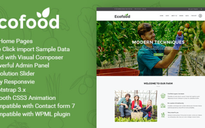 Test du thème WordPress Ecofood , voici notre avis