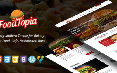 Test du thème WordPress FoodTopia WordPress Theme for Fast Food Restaurants , découvrez notre avis