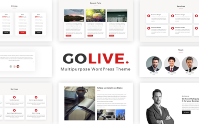 Test du thème WordPress GoLive , découvrez notre avis