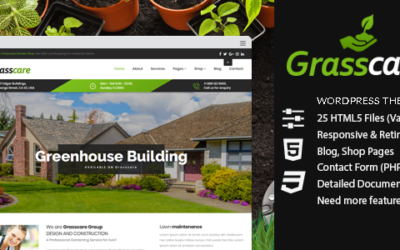 Test du thème WordPress GrassCare , découvrez notre avis