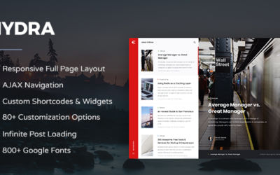 Test du thème WordPress Hydra , découvrez notre avis