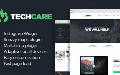 Test du thème WordPress TechCare , découvrez notre avis